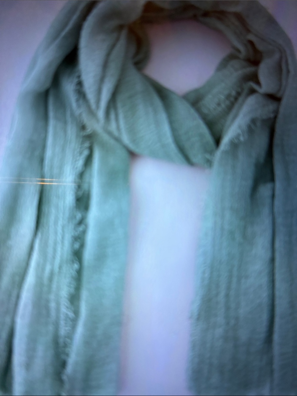 Light Green Women's Scarf - Lightweight Fashion Wrap